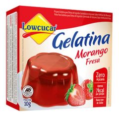 GELATINA ZERO LOWÇUCAR MORANGO 10G